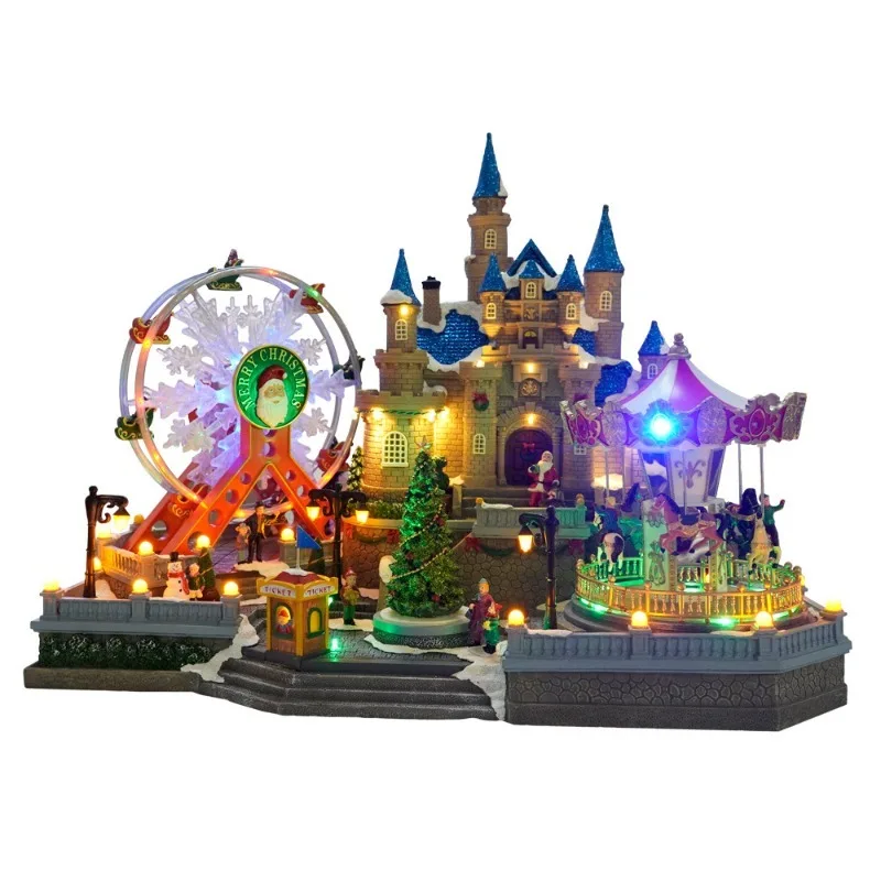 

Music House European Castle Amusement Park Christmas Decorations, Holiday Gifts Ornaments Lanterns Lighting