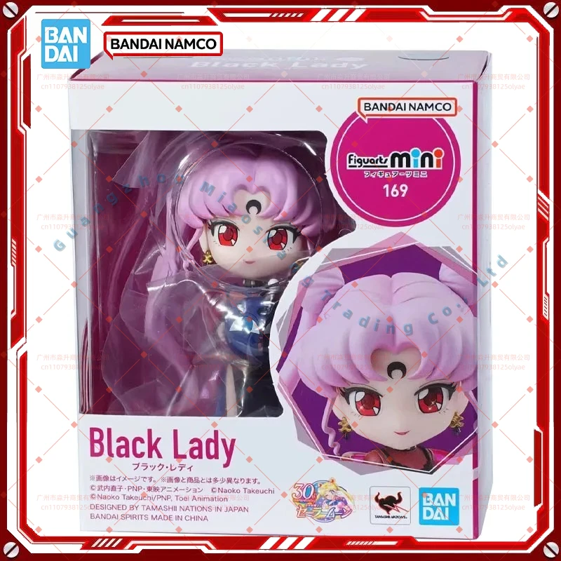 

В наличии Оригинальный конструктор Bandai Sailor Moon Figuarts Mini 169 Black Lady: Коллекционная фигурка аниме-девушки, игрушка, подарок