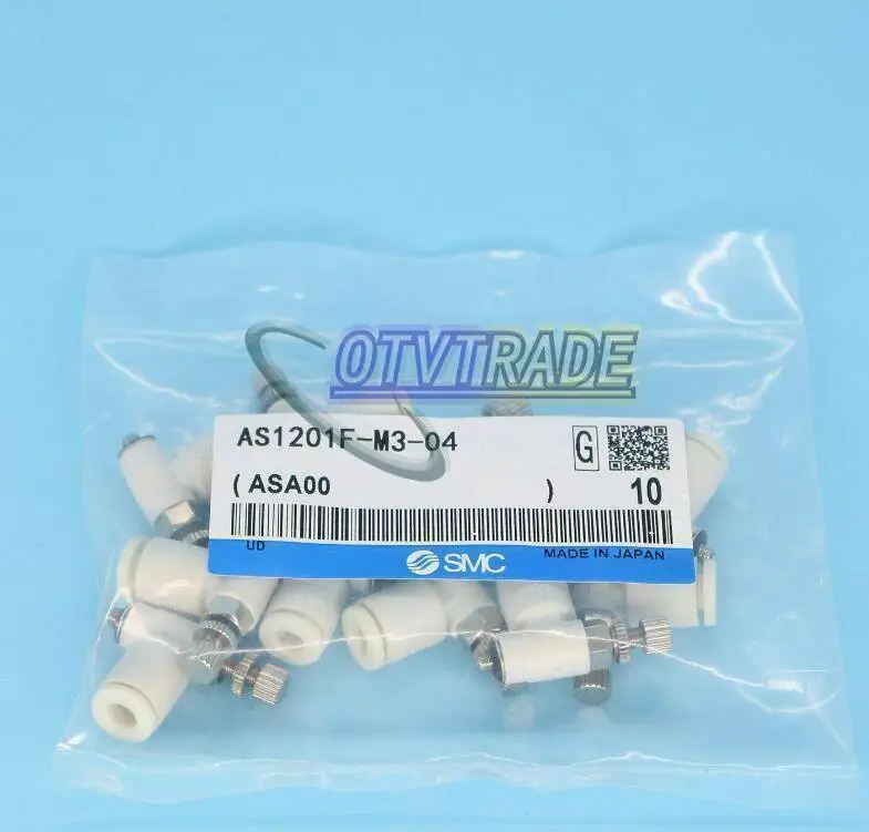 10PCS SMC Flow Control Valve 4mm 5/32