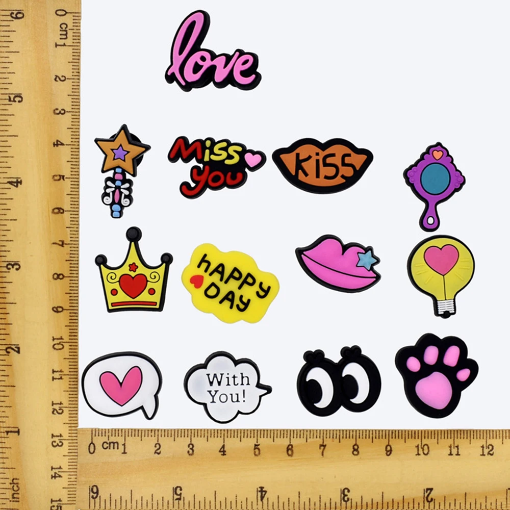 Hot Sale 1Pcs PVC Shoe Charms Pin for Crocs Accessories Clog Bracelet Wristband Decoration Party Favor Gifts