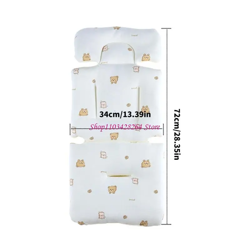 Baby Pram Carriage Cushion Mattress Liner Strollers Cushion with Printed Pattern