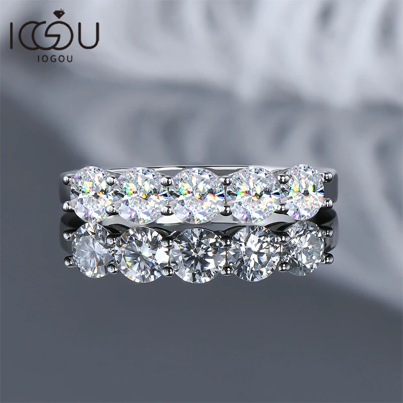 Imagem -03 - Iogou-anel de Noivado Moissanite para Mulheres Jóias Finas Aliança de Casamento com Certificado Gra Prata 925 Real mm Cor d Real