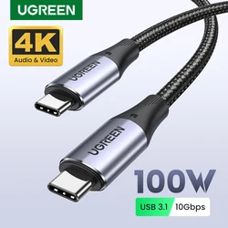 UGREEN-Câble USB 240 vers USB-C, 3.1 W, PD3.1, 10Gbps, chargeur Smile 4K HD, pour iPhone 15, Macbook Pro, iPad, Samsung S23