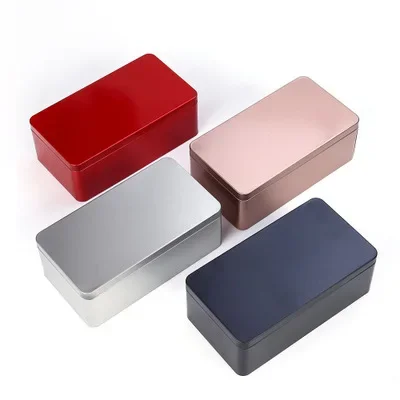 10pcs  Metal Storage Box Tin Silver Storage Box Case Organizer For Money Coin Candy Key