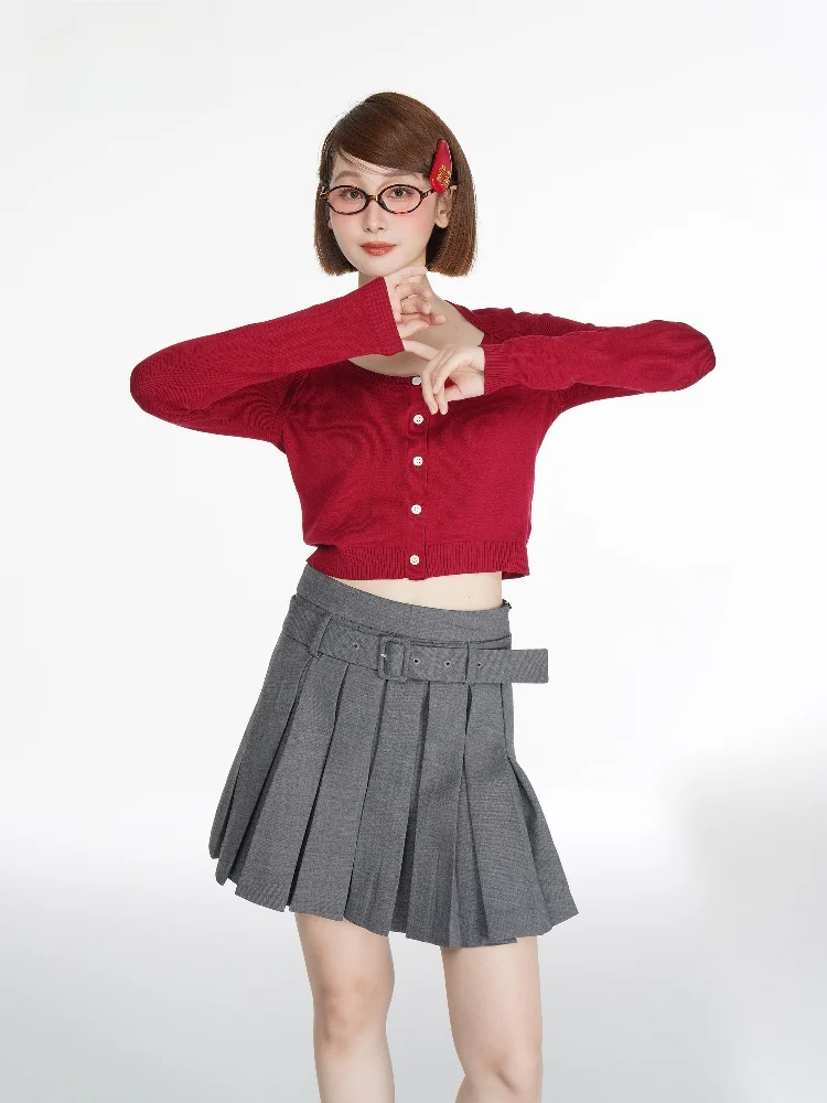 

Специальное предложение: Женский модный вязаный кардиган с низким вырезом и длинными рукавами, с открытыми плечами, верхняя одежда, весна 2025, трикотаж.