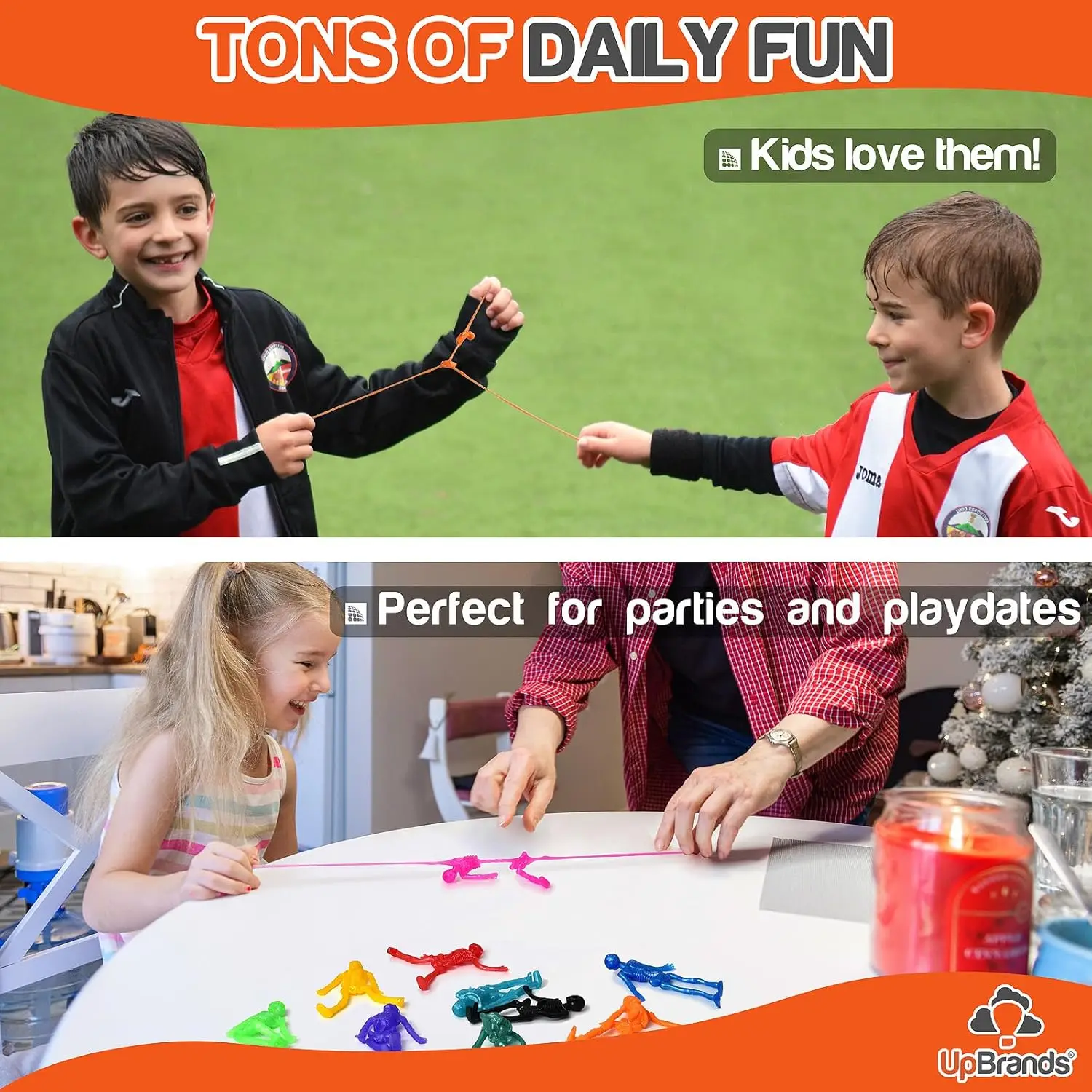 10/100pcs Stretchy Skeleton Toys For Kids Assorted Color Stretchy Skull Squishy Toys For Kids Halloween Party Favors Gift