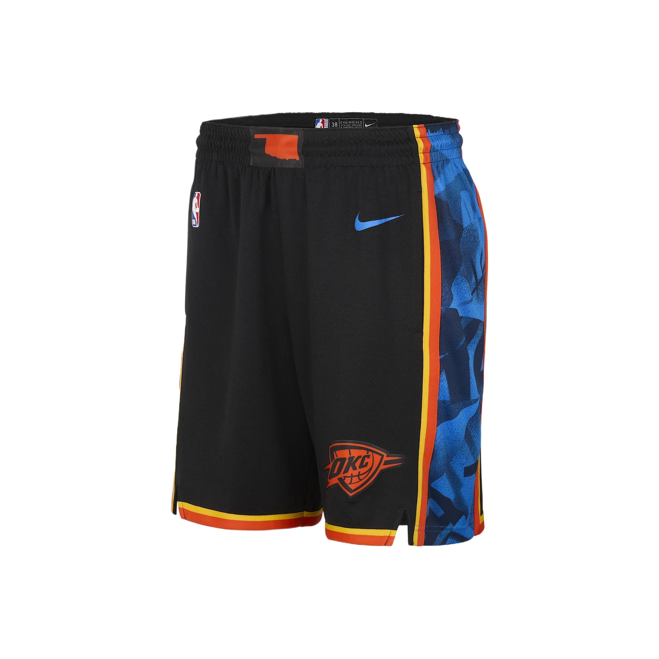 Nike x NBA Dri Fit Sports Shorts pour homme Noir Signal Blue