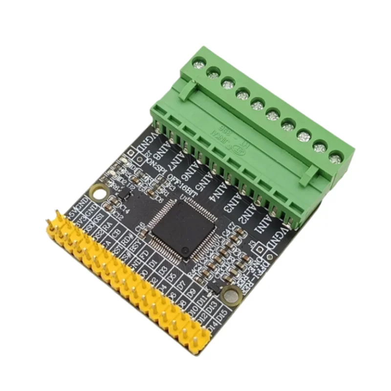 AD7606 module, AD7606BSTZ analog data acquisition module, is a 16-bit ADC with 8-channel synchronization