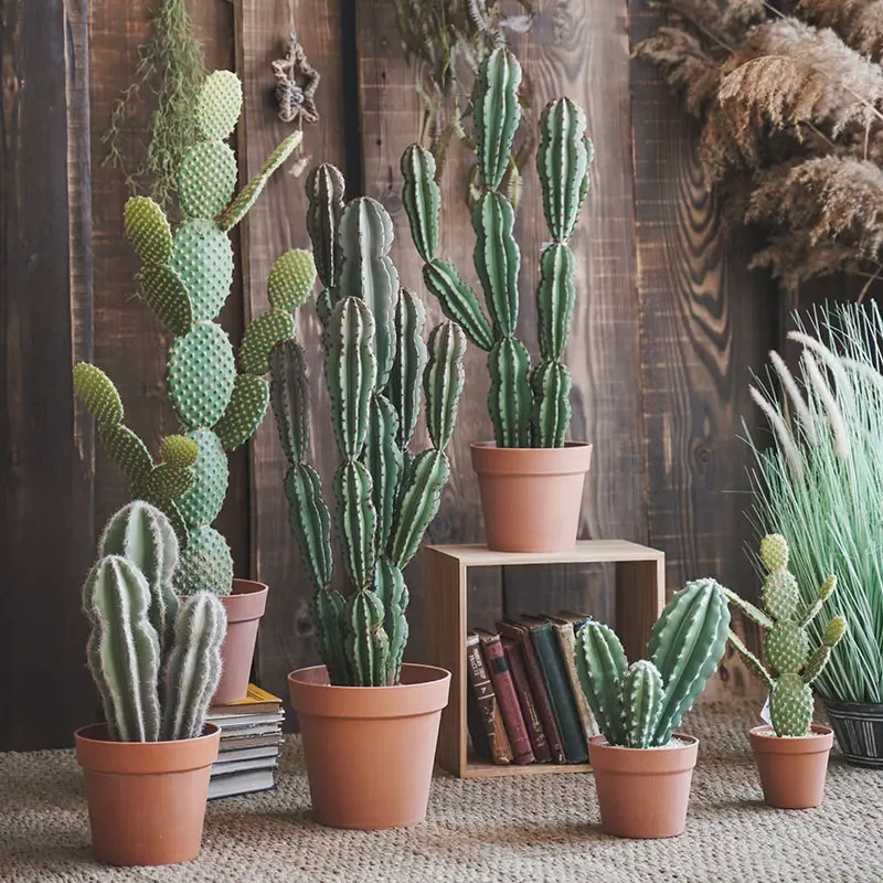 

Large Simulation Cactus Bonsai Ornaments Office Home Decoration Desktop Indoor Window Artificial Plants