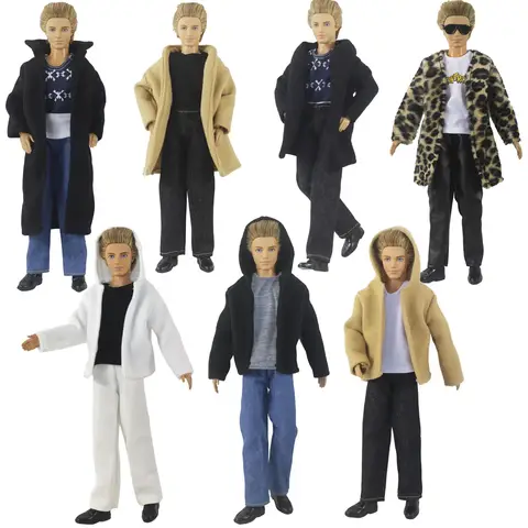 1 Set Doll Clothes Woolen Overcoat Outfit for 12 inch Ken Doll Many Style for Choice