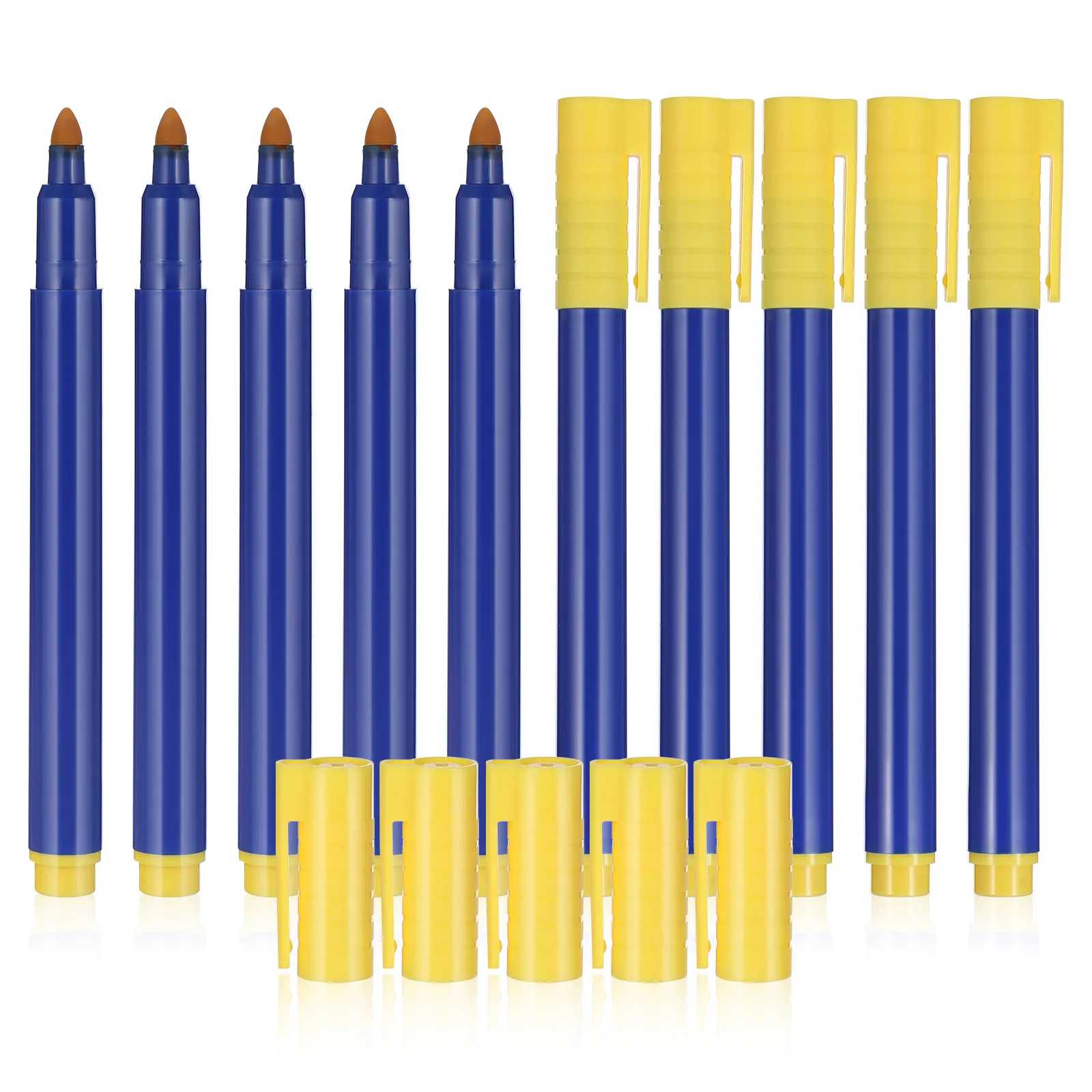

10Pcs Cash Security Marker Pen Money Pen Blue Ink for Banknote Verification Counterfeit Checker Essential Business Tool