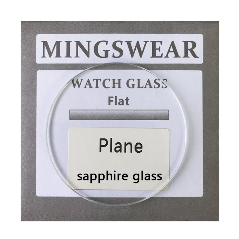 

Flat Sapphire glass Thick 1.0/1.2/1.5/2.0/2.5/3.0 mm Diameter 24 - 41mm Transparent Crystal Mineral glass Part for Watch Repair