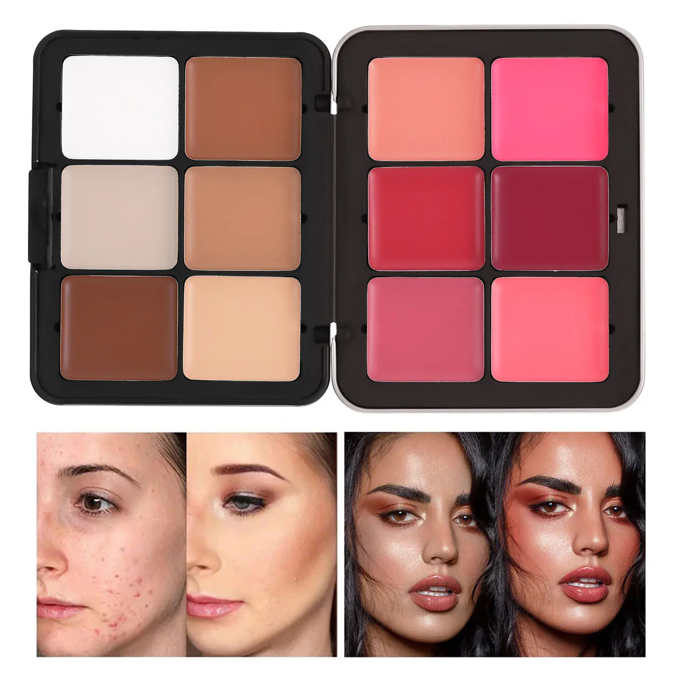 12-color iron box concealer blush cream matte highlight contour makeup all-in-one palette