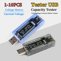 1-10Pcs USB Port Tester Current Voltage Doctor Charger Capacity Meter Battery Capacity Tester