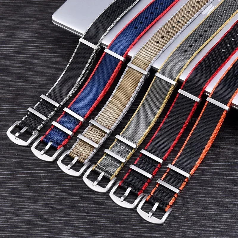 Nylon Watch Bracelet 18mm 20mm 22mm for Seiko for Omega Seamaster 007 Military WatchBand Men Women Sport Wrist Band Fabric Belts