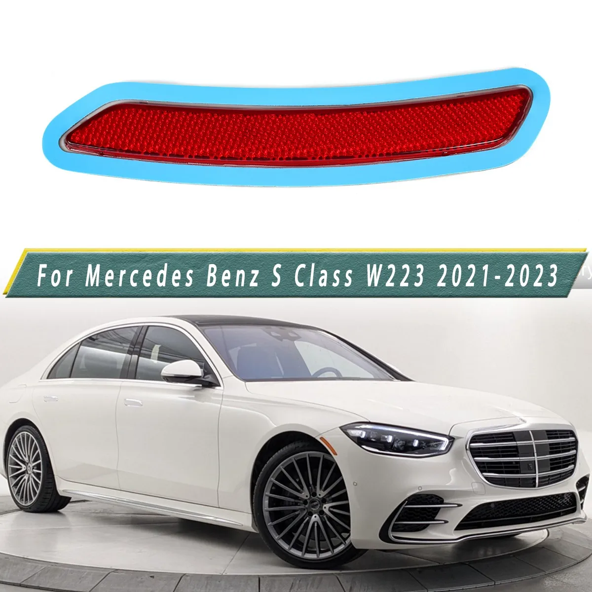 Front Right Reflector For Mercedes Benz S-Class W223 S580 4Matic Sedan 4-Door 2020 2021 2022 2023 Front Light Trim 2238203802