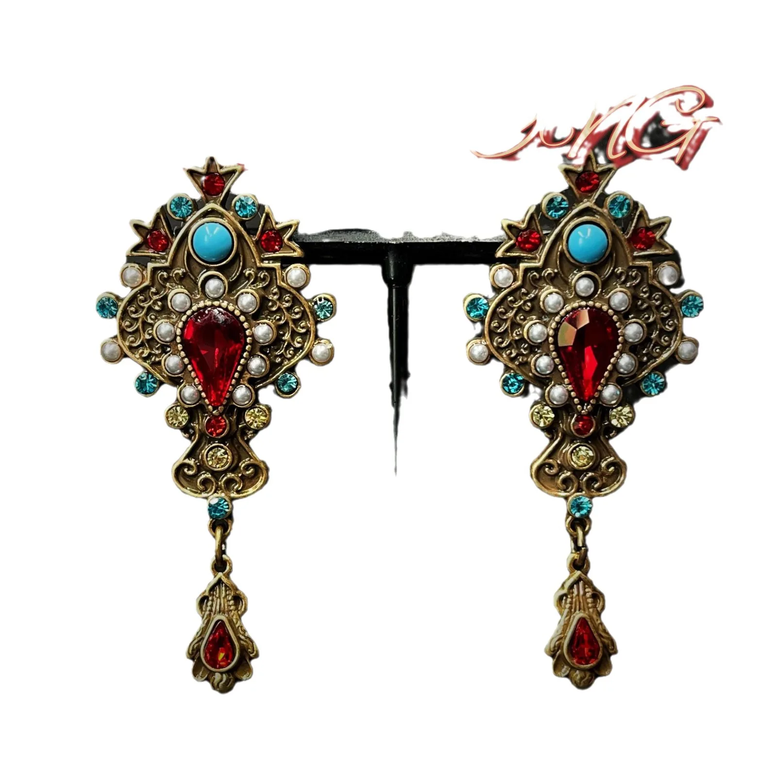 Medieval Vintage Baroque French Court Style Earrings European and American Western Retro Heavy-duty Old-fashioned Earrings