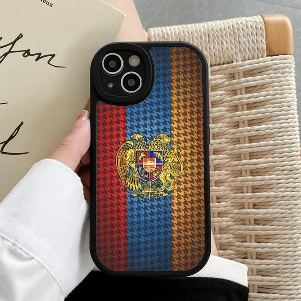 Armenia Armenians Flag Phone Case Hard Leather For iPhone 14 13 12 Mini 11 14 Pro Max Xs X Xr 7 8 Plus Fundas