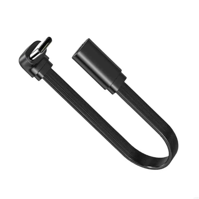 Cable extensión G8DF USB C ángulo 90 grados/cabeza recta carga rápida y sincronización datos