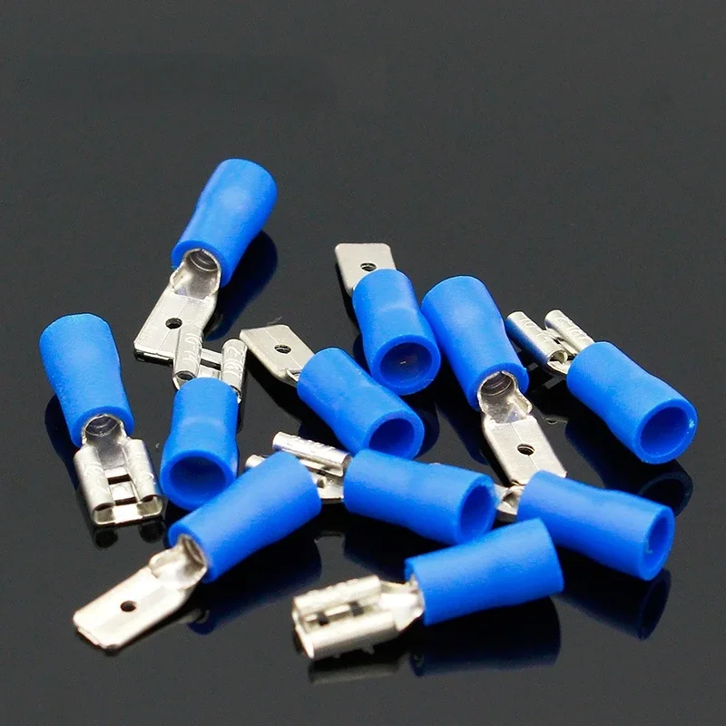 100 Pcs (50Pairs) 4.8mm Female Male Electrical & Wiring Connector Insulated Crimp Terminal Spade