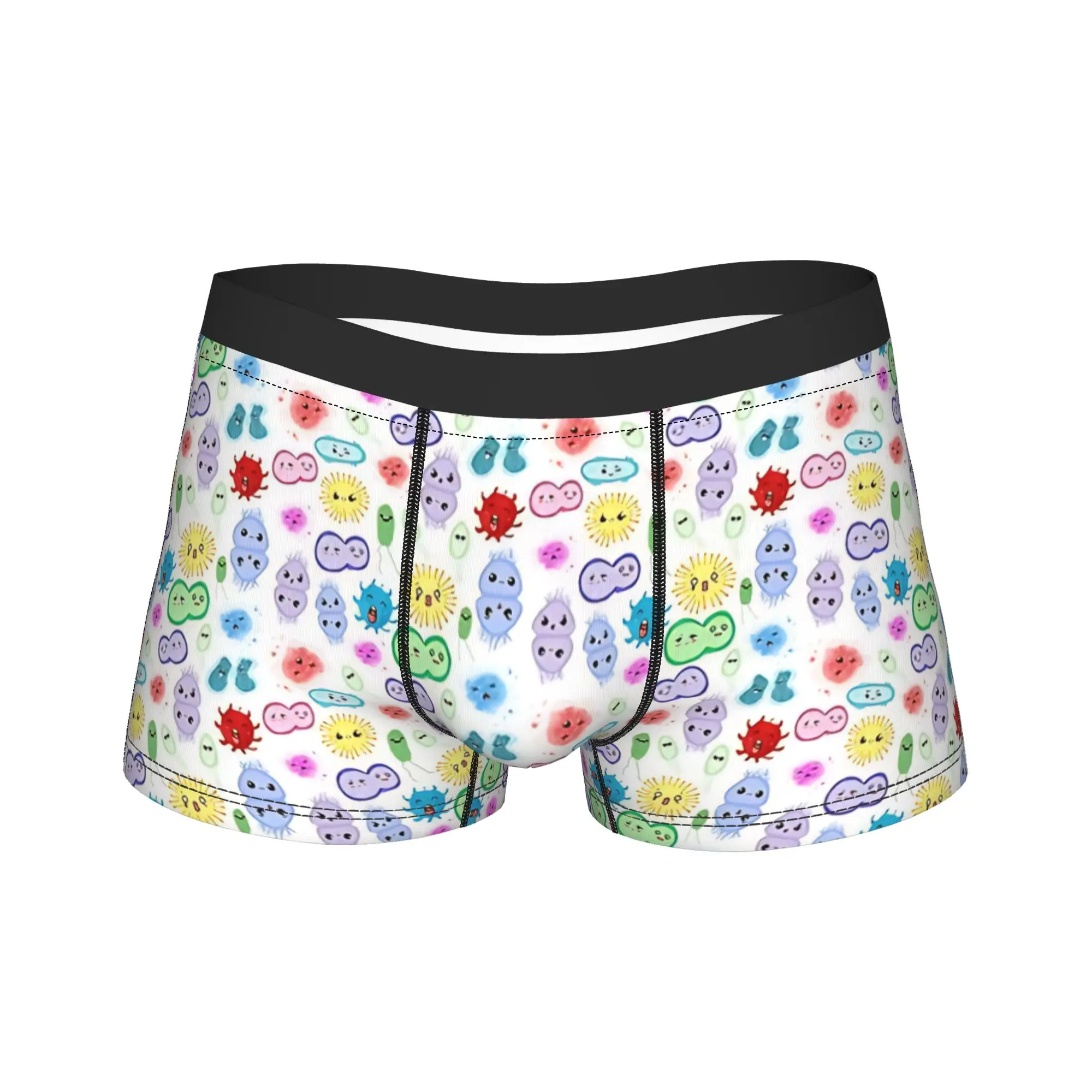 

Cute Microbes Bacteria Underwear Virus Ecoli MicroBiology Man Boxer Brief Elastic Boxer Shorts Hot Sale Print Plus Size Panties
