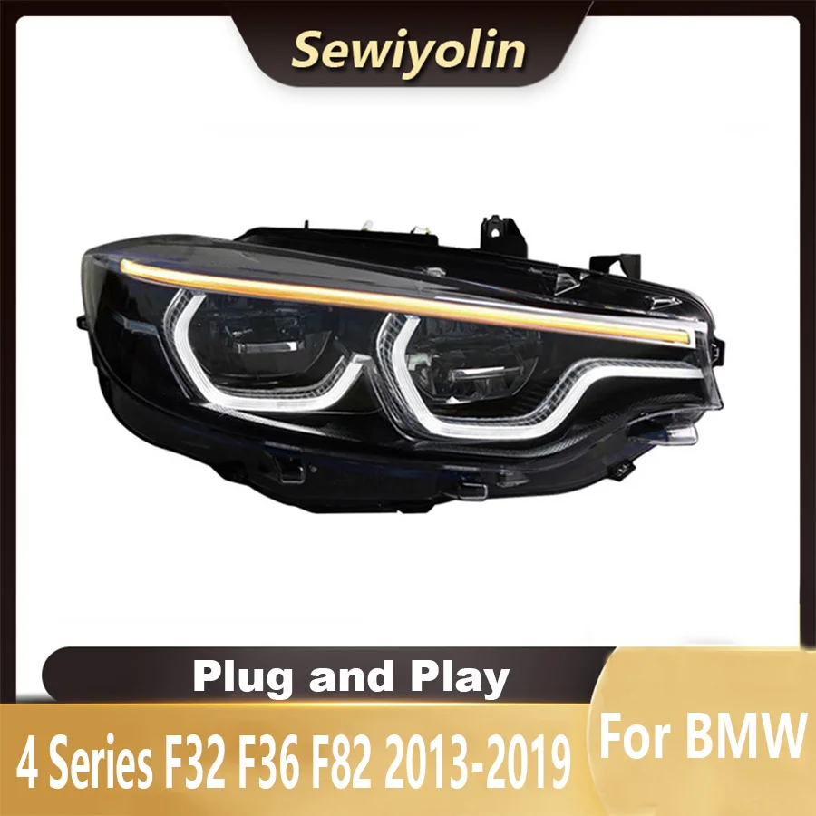 For BMW F32 F36 F82 4 Series 2013-2019 Car LED Headlight Auto Head lamp Reverse Brake Fog Front lights DRL Plug and Play IP67