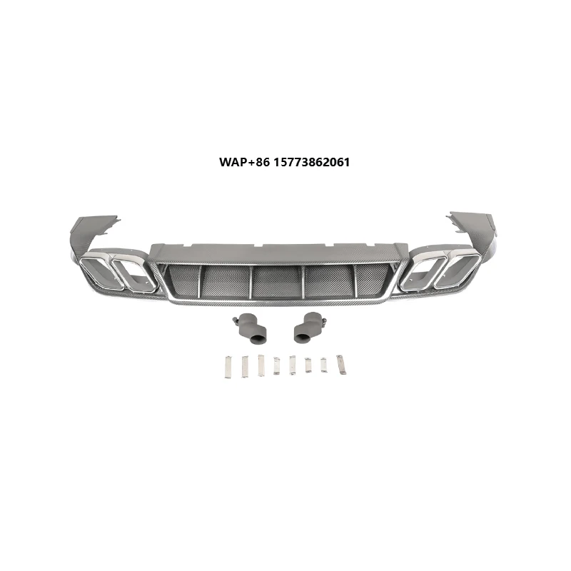 

Carbon Fiber Rear Bumper Lip with Fog Light Cut-Outs Condition Upgrade 9Y0 Lower Guide Rear Lip for Por Cayenne 2018-2023