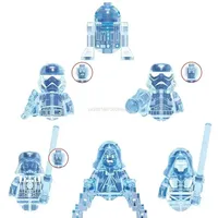 Building Blocks Darth Vader Luke Skywalker Building Block Mini Robot Figure Toy Bricks Assembling Doll Birthday Present