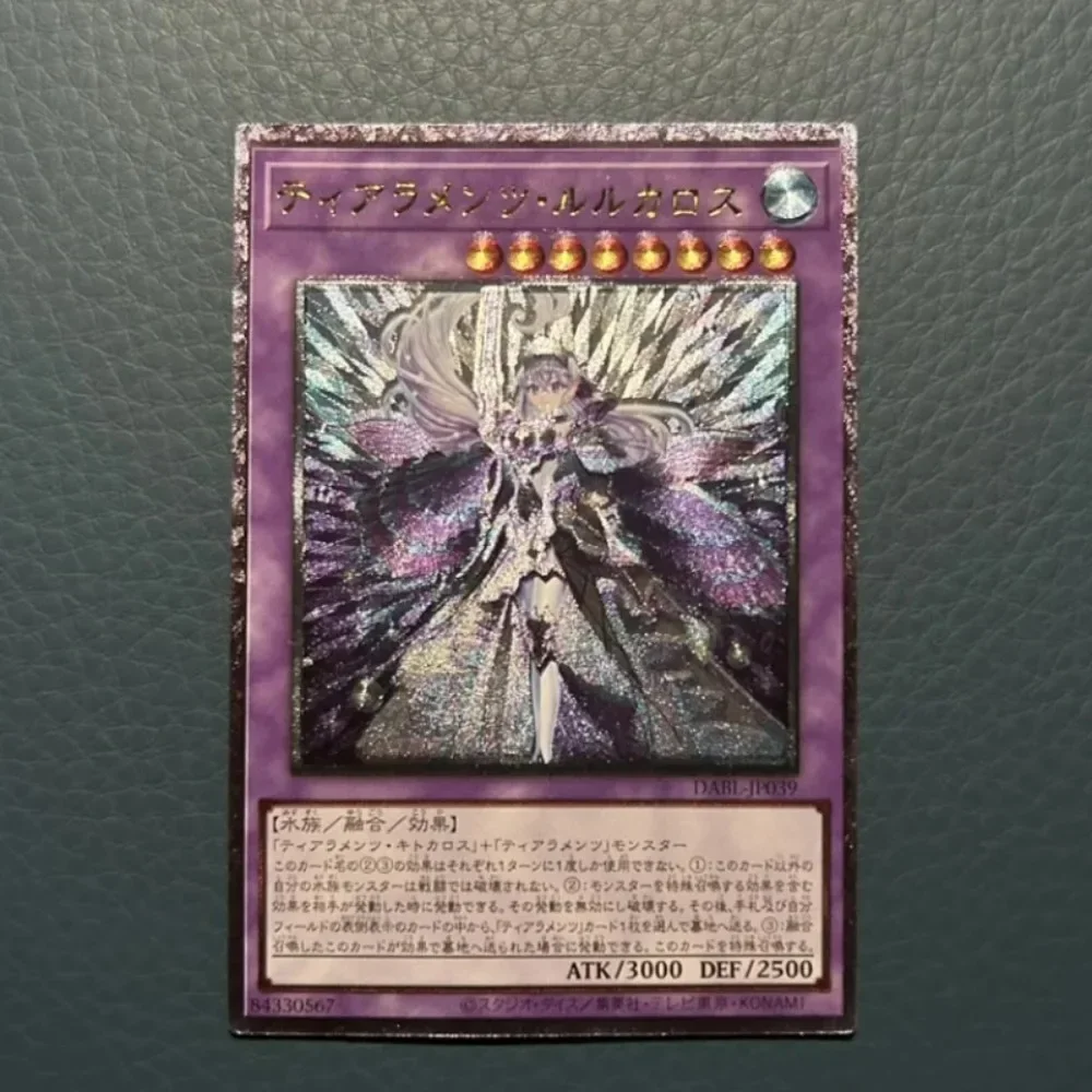 DIY Yu-Gi-Oh! Tearlaments Kitkallos Tearlaments Rulkallos Flash Card Anime Peripheral Game Collection Card Holiday Gift