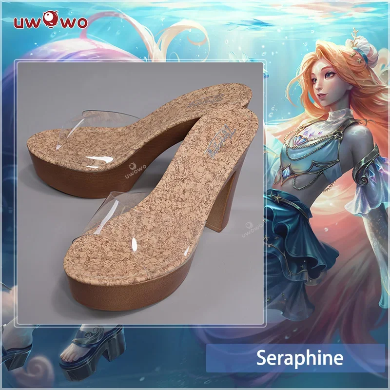 

FC6UWOWO Ocean Seraphines Game League of Legends/LOL: Prestige Ocean Song Seraphine Pool Party Swimsuit Cosplay Shoes@FC8！
