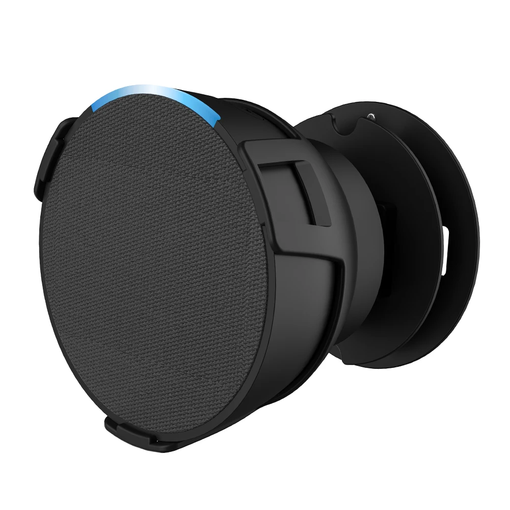 Estante de altavoz montado en la pared, caja de altavoz que ahorra espacio, estante de almacenamiento para evitar caídas, gestión de cables integrada para Amazon Echo Pop