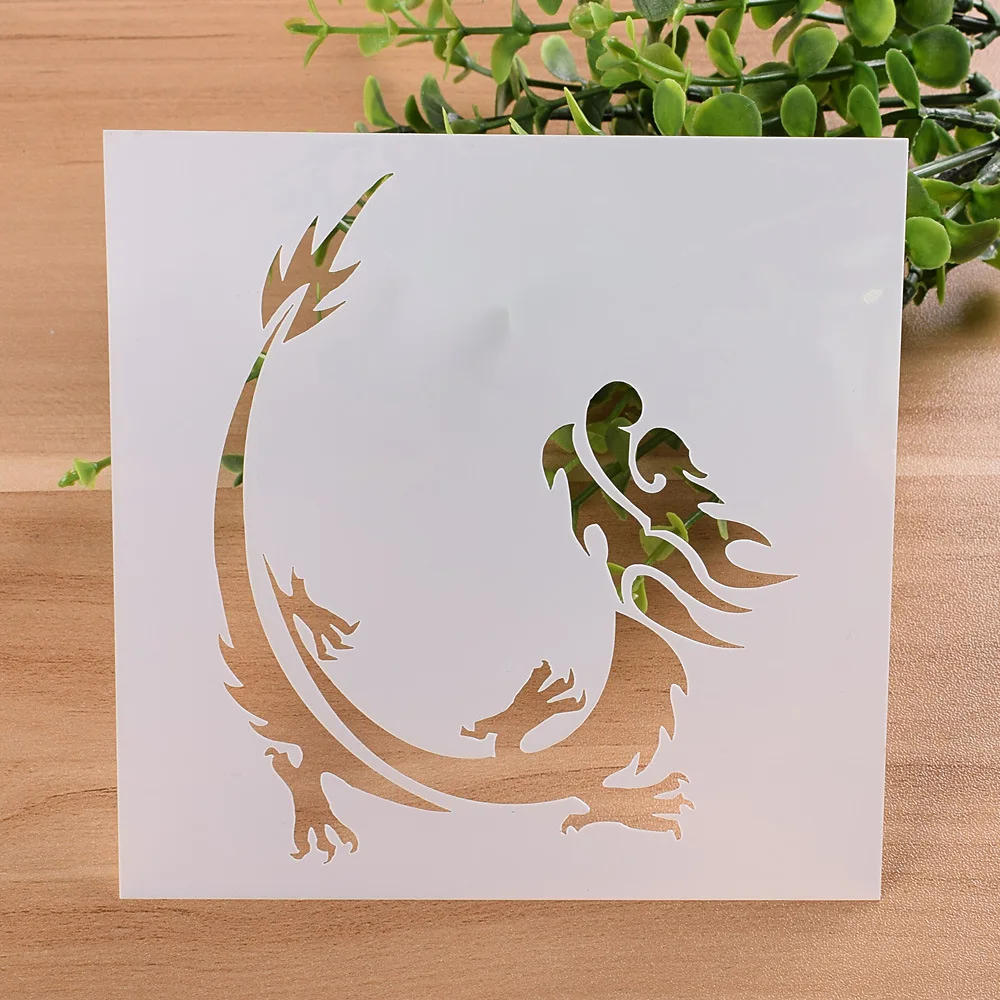 9Pcs/Set 13cm Animal Owl Dragon Bird DIY Craft Layering Stencils Painting Scrapbooking Stamp Embossing Album Decorative Template