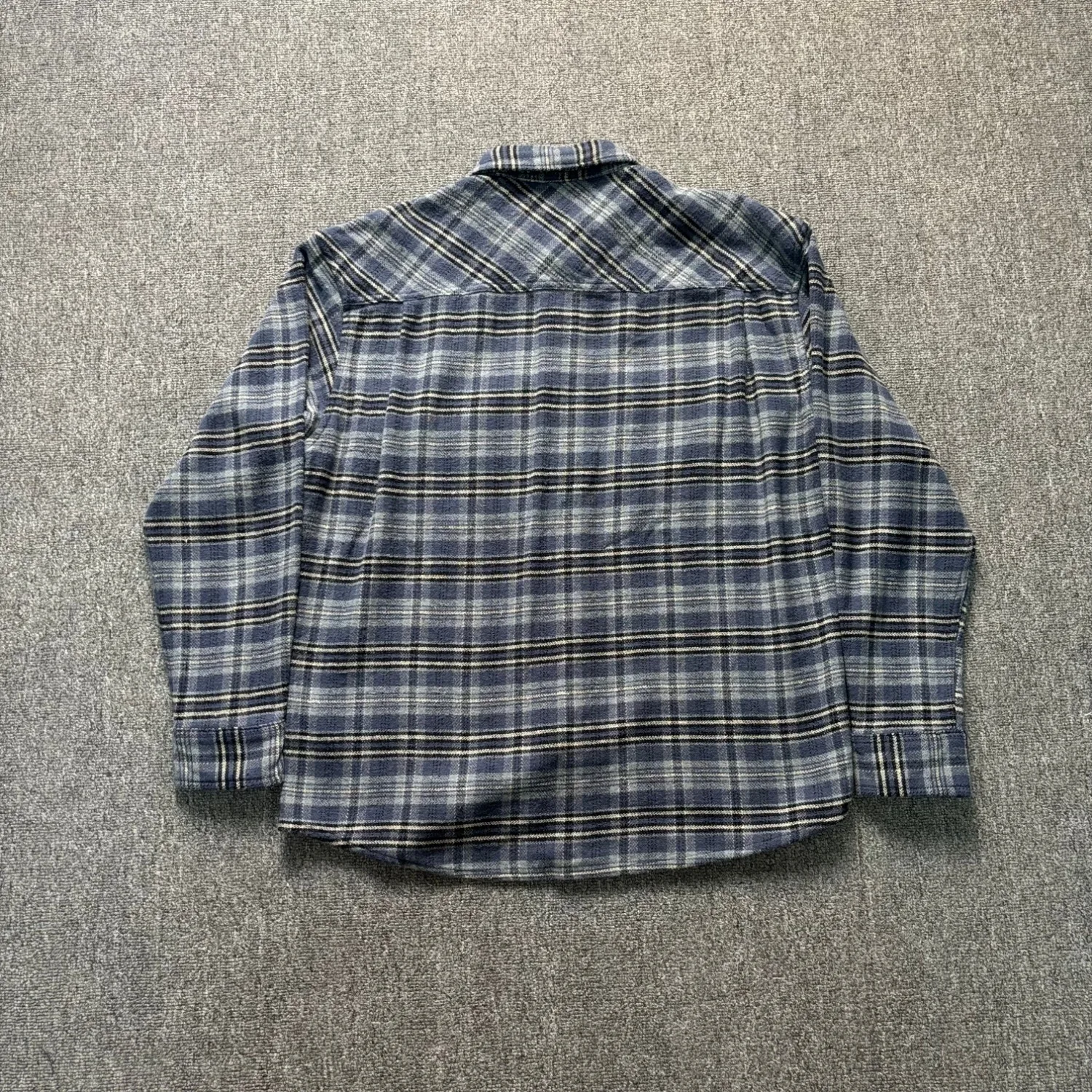 100% cotton American retro heavyweight thick brushed plaid shirt jacket men's long-sleeved loose versatile top