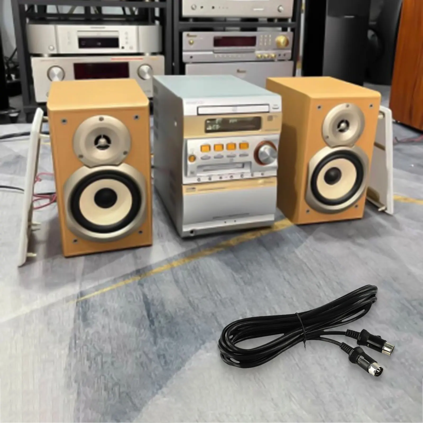 اتصال 300 سم 13Pin DIN كابل اتصال جهاز الصوت متوافق مع التحكم في جهاز AUX لوحدة رأس كينوود