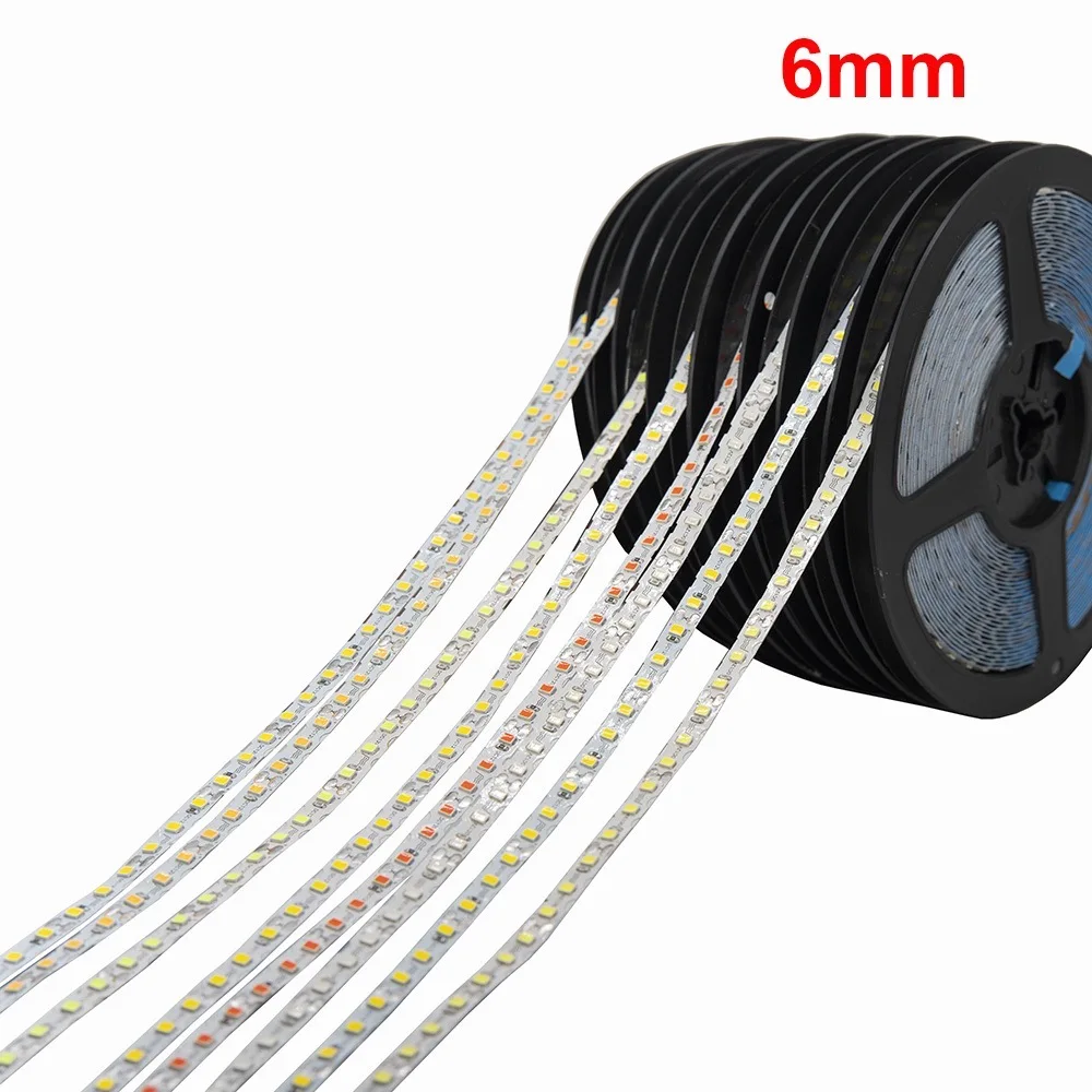 Tira de luces Led para manualidades, cinta de luz de neón Flexible y plegable, DC 12V, 2835SMD, 120Led/m, 1-10m