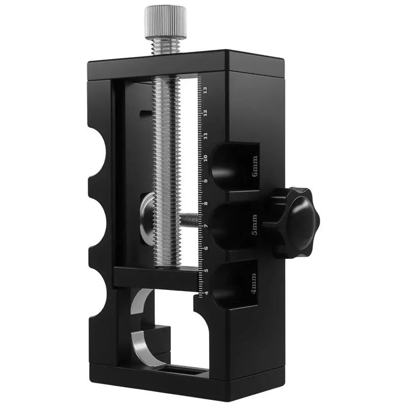 B08B-Adjustable Hinge Installation Router Template Door Hinge Jig Kit For 4-13Cm With 1/4