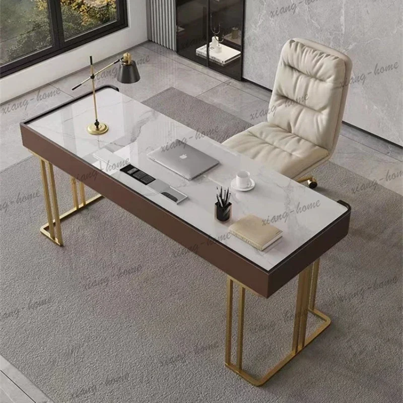 YJ Bedroom Boss Office Desks Study Room Reception Living Room Office Desks Nordic Metal Furniture Er Arbeitet MHBGZ