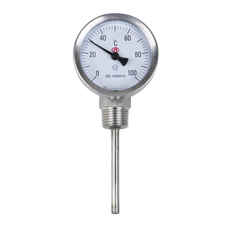 bimetallic thermometer radial thermometer 4 inch dial 0~ 200 degrees C thermocouple thermometer