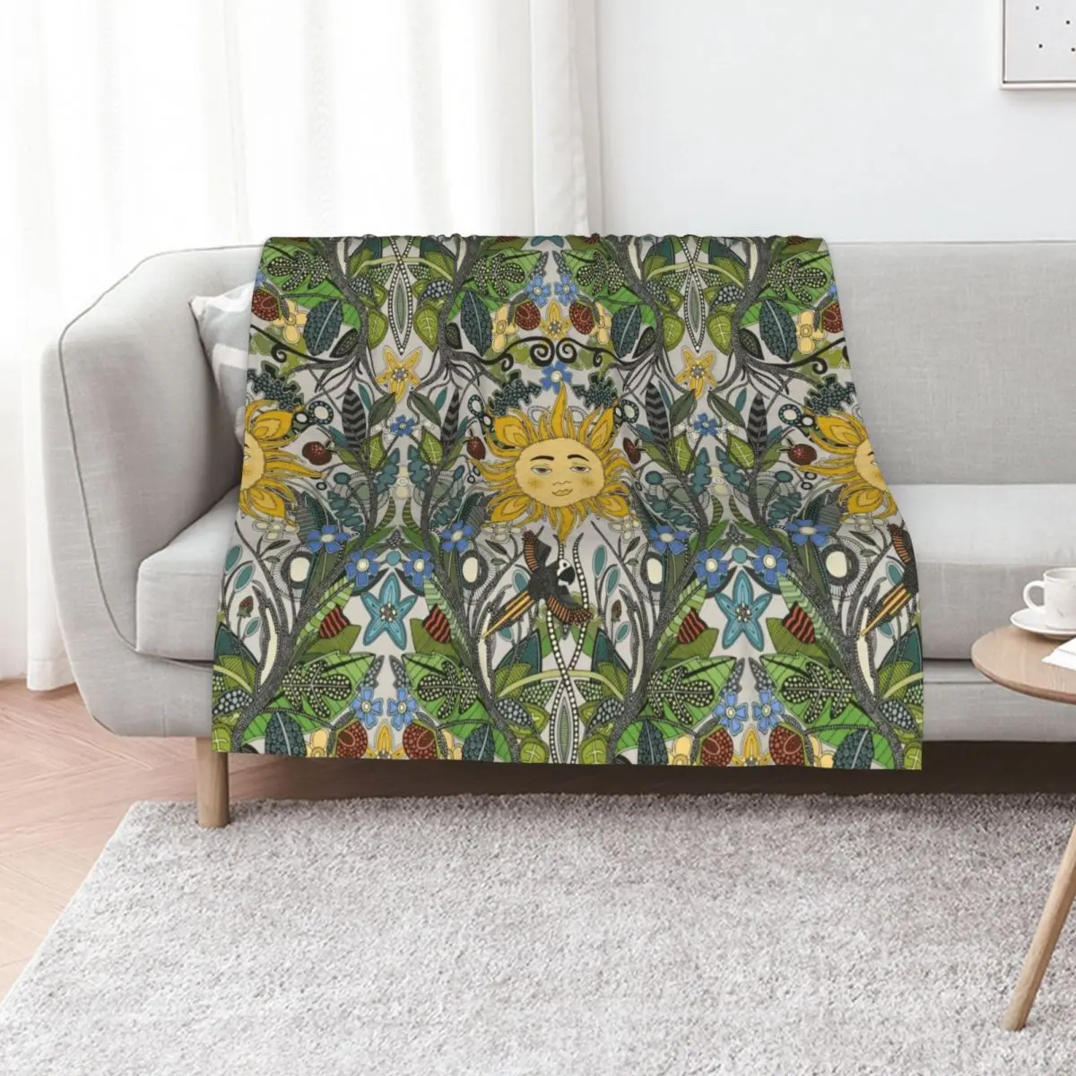 sunshine garden pebble Throw Blanket Plaid on the sofa Kid'S Decorative Sofa Tourist Blankets