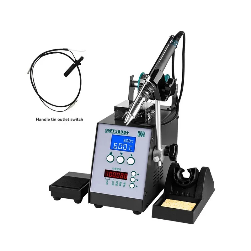 Digital Display Automatic Soldering Machine 300W Pedal/Manual Tin Feeding High Frequency Constant Temperature Soldering Station