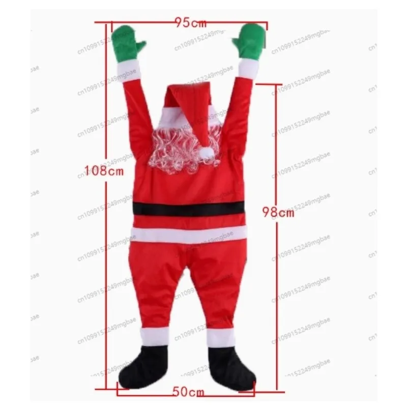 

Flannel Santa climbing wall decoration clothes pendant gifts holiday gifts Christmas window decoration