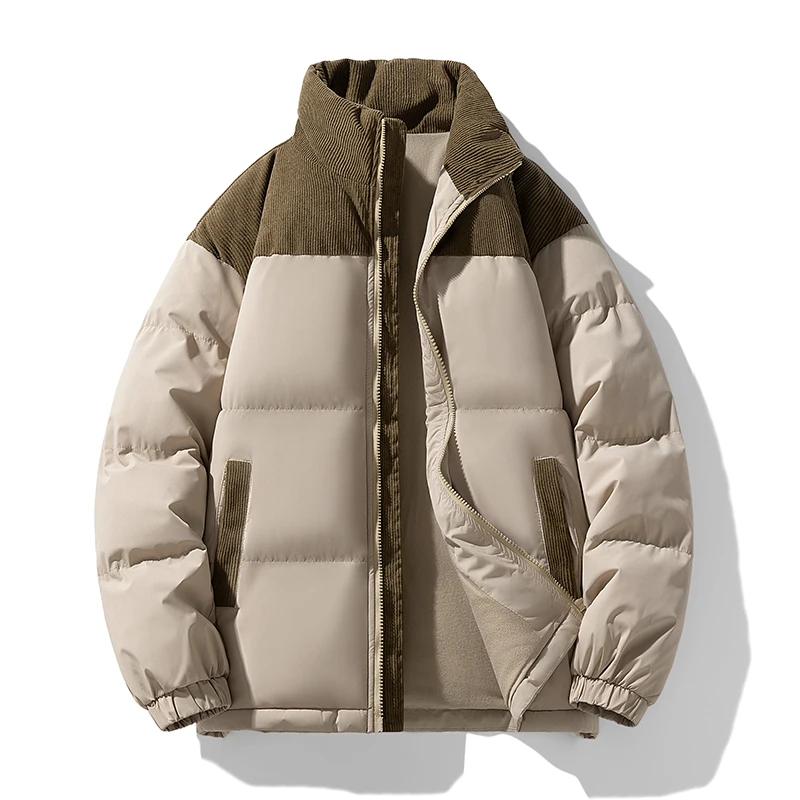 2026 New Cotton Men's Winter Windproof Corduroy Cotton Jacket Couple Thickened Cotton Coat Paskas Men Clothing  Coats