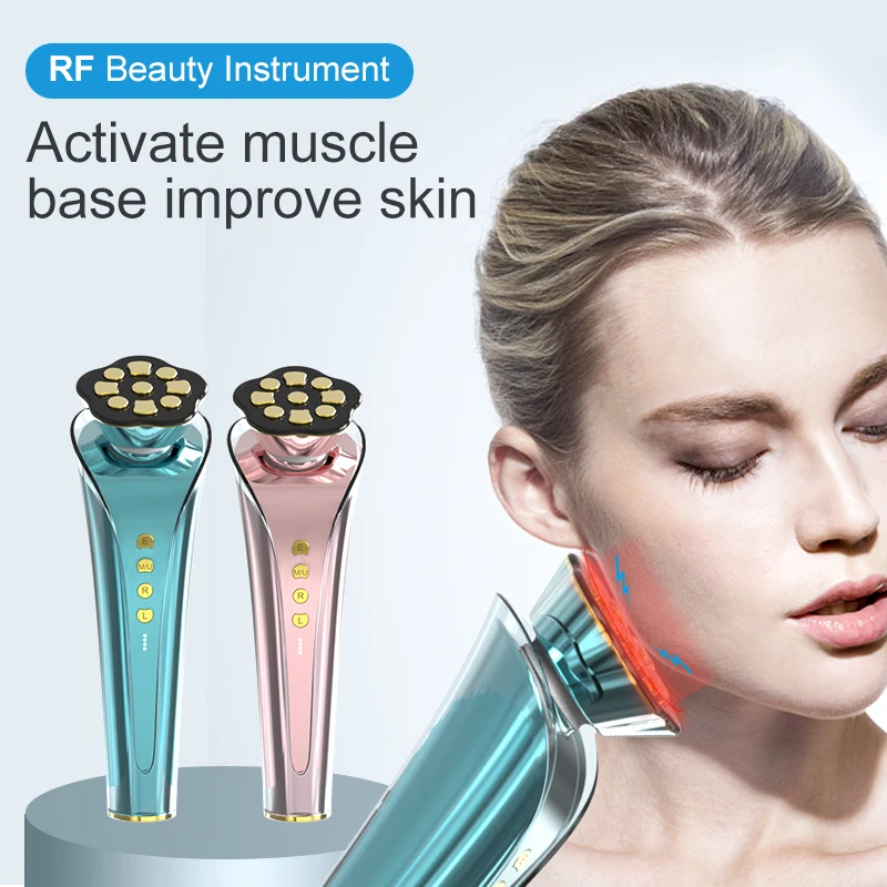 Shaping Wrinkles Remove Beauty Device EMS RF Photon Face Massager Products Cosmetic Instrument Red Light Therapy