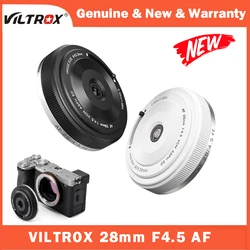 VILTROX 28mm F4.5 Pancake Lens Autofocus Full Frame Lens Retro Ultra-thin 60g For Sony E Mount A7C A6400 A6700 ZV-E10 A7M5 a7iii