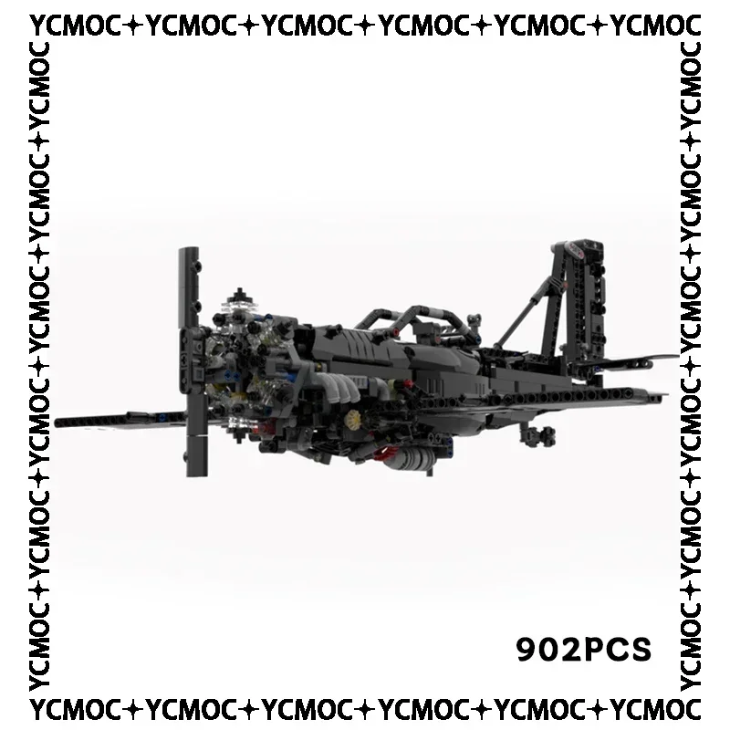 YcMoc Building Blocks Military model blocks An airplane with a propeller Technology Bricks DIY Toys For Kids Children Gifts