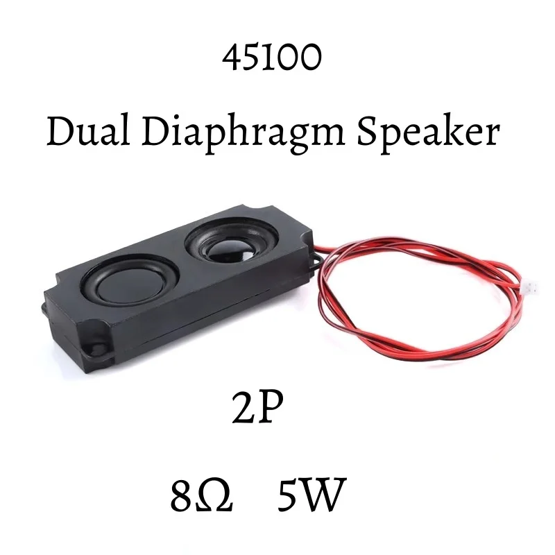 2pcs 45100 Dual Diaphragm Speaker  2P 4P 8Ω 5W Advertising Integrated Machine Multimedia Chamber Speaker 45100  2P 4P 8Ω 5W