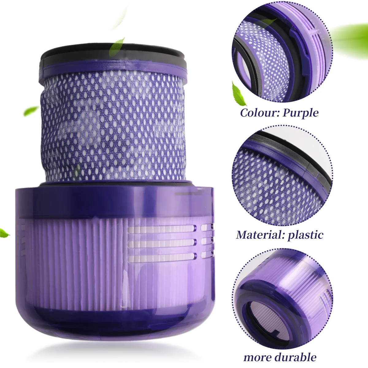 V10 디지털 슬림 및 SV18 교체용 포스트 필터, 예비 무선 진공 청소기 액세서리, 세척 가능 필터, 2 개