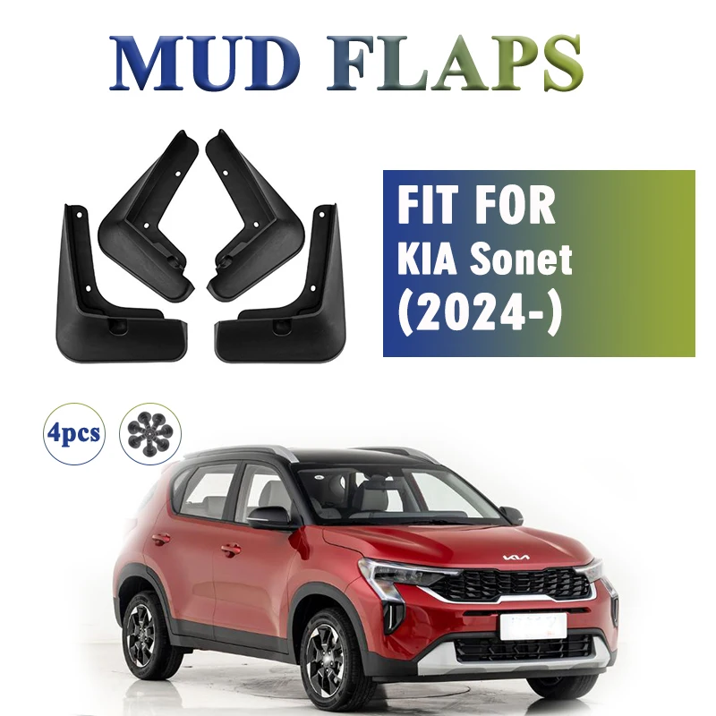 

FOR KIA Sonet 2024 2025 Mudflaps Fender Mud Flaps Guard Splash Mudguard Car Accessories Front Rear 4pcs