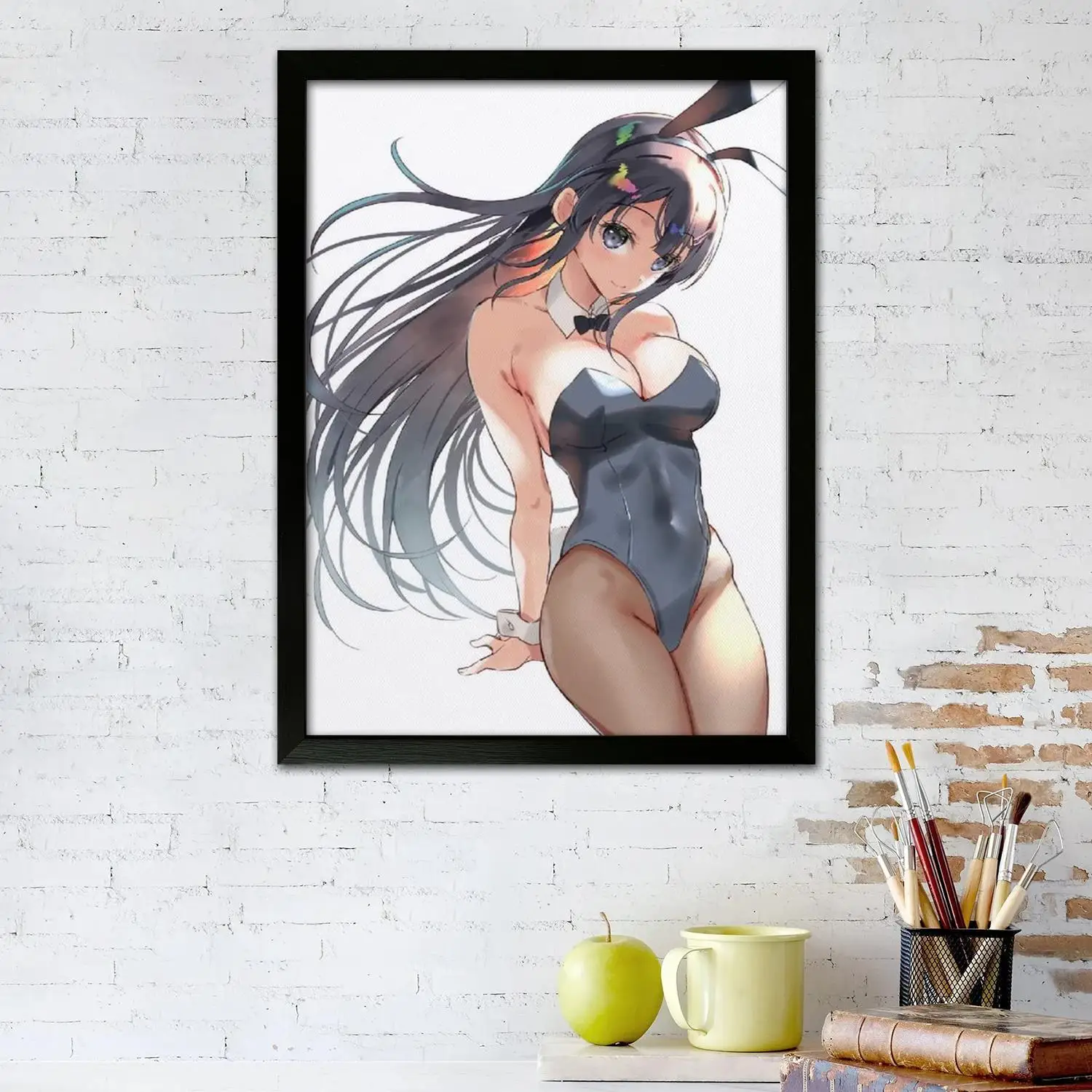 bunny senpai Canvas Art Poster, Wall Art Picture Print, Modern Family Bedroom Decor Posters,Decorative painting