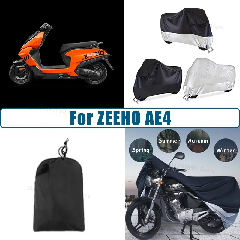 210D Oxford Motorcycle Cover Waterproof All Season UV Protection For ZEEHO AE4 Anti-Tear Windproof Motorbike Cover